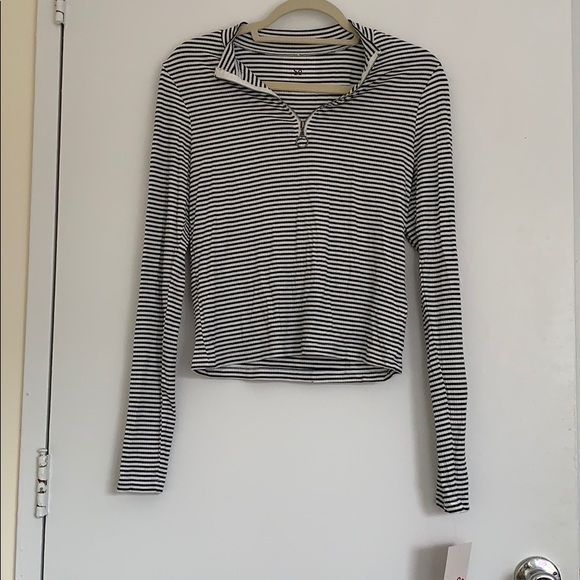 So Ribbed Stripped Long Sleeve Tee - Picture 1 of 4